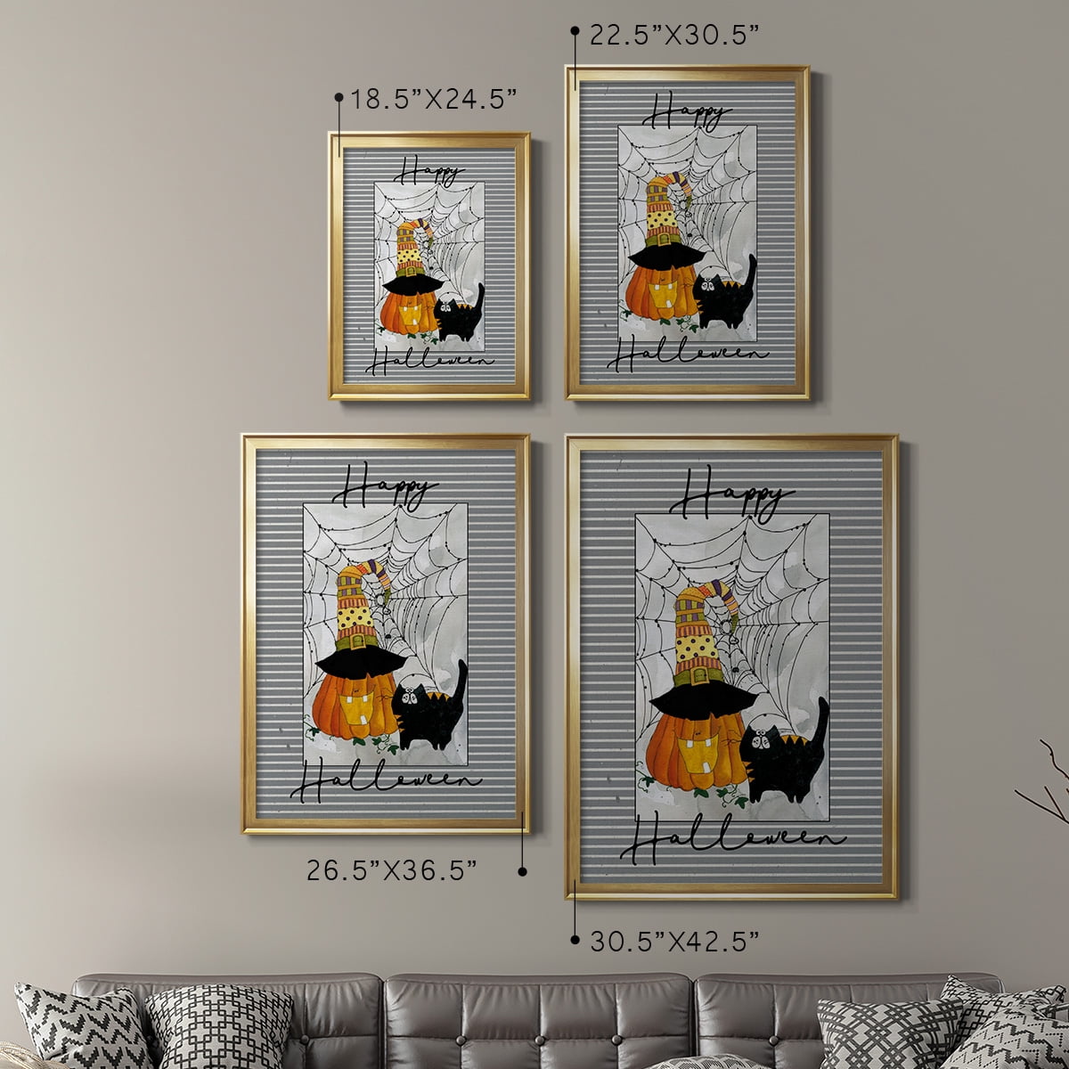 Happy Halloween Pumpkin Premium Classic Framed Print - Ready to Hang