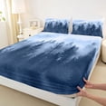 thumbnail image 3 of Manfei Tree Print 4 Pieces Queen Sheet Sets for Teens Boys Girls,Botanical Theme Ultra Soft Flat Sheet,Jungle Plants Queen Fitted Sheet,Luxury Bedroom Decor, 3 of 7