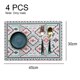 thumbnail image 2 of Un juego de cuatro piezas, diseño artístico con estampado bohemio, mantel individual de tela lavable para mesa, 2 of 5