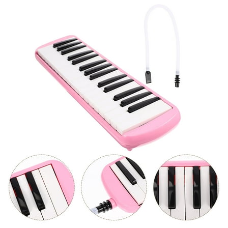 UPKOCH Children Melodica Instruments Music Education 32 Keys Melodica in Pink 1Set