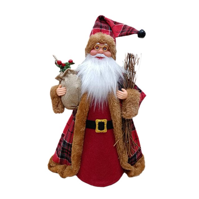 Ruifaya Decoración para la parte superior del árbol de Navidad de Papá Noel, gran decoración navideña de Papá Noel para el árbol, adorno para la parte superior del árbol de Navidad, decoración de Pa