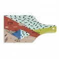 thumbnail image 1 of Abstract Cutting Board, Modern Geometric Trippy Triangles Cubes Circles Rollers Dots Print, Decorative Tempered Glass Cutting and Serving Board, Wine Bottle Shape, Multicolor, by Ambesonne, 1 of 1