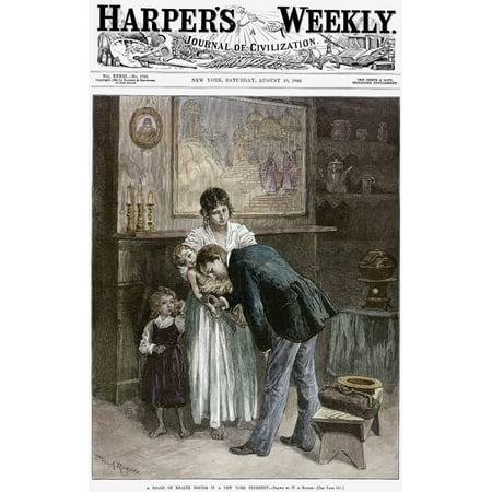 Tenement Doctor 1889 NA Board Of Health Doctor In A New York Tenement Drawing By WA Rogers On The Front Page Of HarperS Weekly 10 August 1889 Poster Print by Granger (The Best Doctors In New York)
