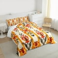 thumbnail image 4 of Manfei Retro Rustic Flower Bedding Comforter Set,Boho bohemian Floral Twin Comforter Sets,Orange Beige Bedding Set For Boys Kids,Breathable Home Decor Reversible,2 Pieces, 4 of 9