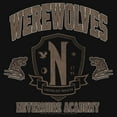thumbnail image 2 of Girls Wednesday Werewolves Academy Crest T Shirt, 2 of 4