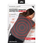 Sharper Image Calming Massaging Weighted Heating Pad XXL-Wide, Grey