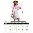 thumbnail image 5 of Maternity Dress For Women Cross V Neck Wrap Lanterntie High Waist A-line Flowy With Belt Dress, 5 of 5