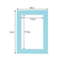 thumbnail image 3 of Aqua Blue Acid Free 18x24 Picture Frame Mats with White Core Bevel Cut for 12x18 Pictures - Fits, 3 of 3