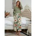 thumbnail image 2 of Loritta Lounge Set for Women 2 Piece Outfits Long Sleeve Round Neck Pjs Sleepwear, 2 of 7