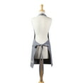 thumbnail image 3 of 28" x 28" Navy Gray Chambray Pantry Modern Style Apron, 3 of 3