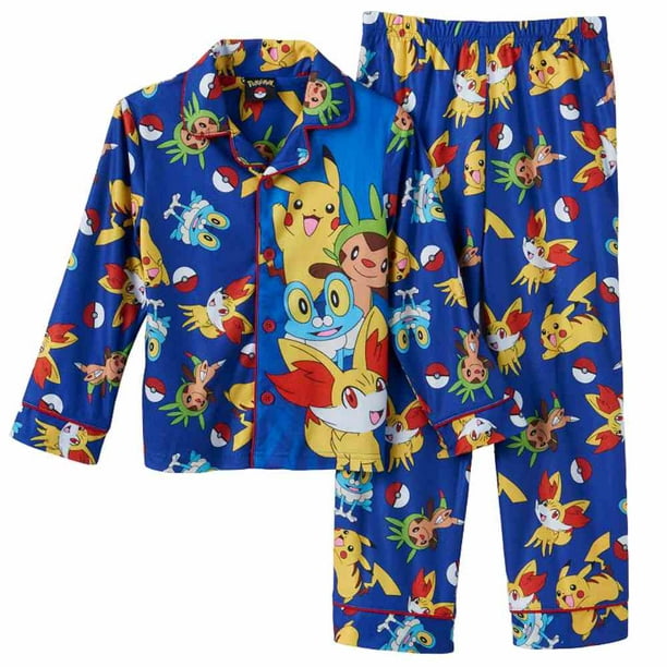 koud Conjugeren effectief Nintendo Boys Blue Flannel Sleepwear Pokemon X & Y Pajama Set 10 -  Walmart.com