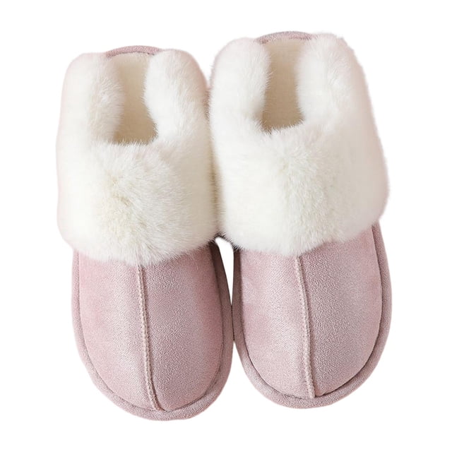 Zapatillas de felpa casuales zapatos de casa antideslizantes hombres mujeres calzado decorativo de invierno Violeta Yuyangstore Pantuflas de felpa