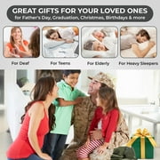 Sonic Bomb Dual Extra Loud Alarm Clock with Bed Shaker, Green Camo | Sonic Alert Vibrating, Heavy Sleepers, Battery Backup | Wake with a Shake