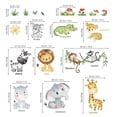 thumbnail image 4 of Adhesivos de pared con diseño de animales de la jungla, mono, elefante y león, 4 of 6