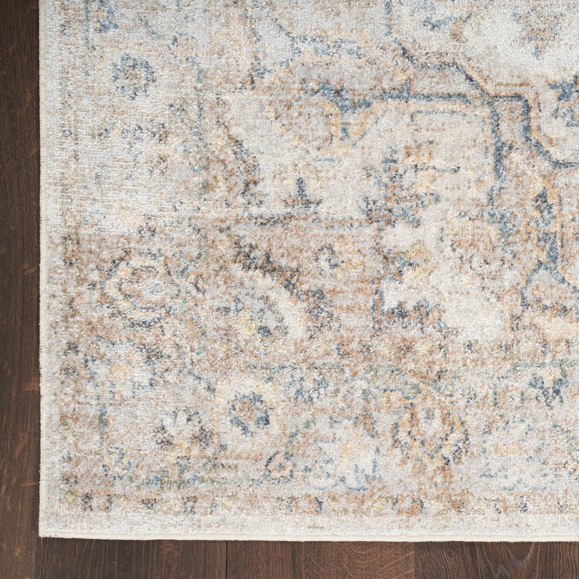 Nourison Astra Machine Washable 7'10" x 10' Silver Grey Vintage Indoor Flatweave Rug