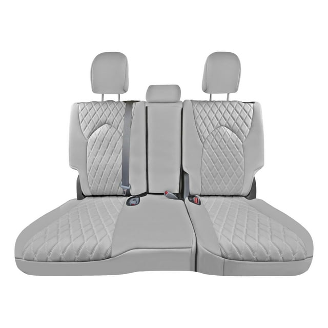 For Toyota Highlander LE 2020-2024 FH Group Neoprene Custom Fit Waterproof Car Seat Covers Solid Gray - 2nd Row