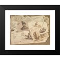 thumbnail image 2 of Pietro Jacopo Palmieri 14x11 Black Modern Framed Museum Art Print Titled - Trompe-L’Oeil Exercise; Prints on a Table Top (1766), 2 of 5