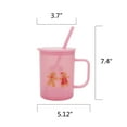 thumbnail image 5 of 20 Ounce Pink Frosted Acrylic Gingerbread Mug with Lid and Straw, by Holiday Time, 5 of 6