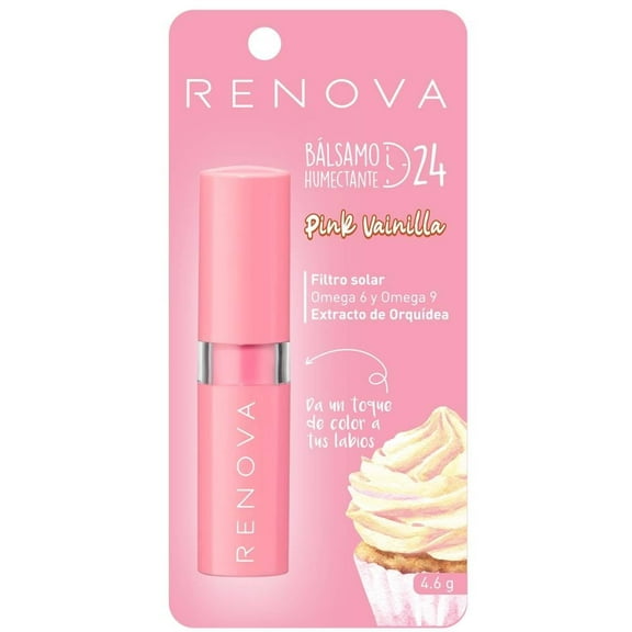 Bálsamo para labios Renova humectante pink vainilla 4.6 g