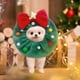 thumbnail image 4 of Sombrero Verde de Papá Noel para Mascotas, Gorro Navideño, Gorro de Reno para Cachorro, Gorro Ajustable para Árbol de Navidad, Diadema para Perro, Bonitos Accesorios para Cabeza de Perro Pequeño., 4 of 5
