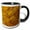Black/White, variant on 3drose, Golden Pheasant Feathers, 15oz Two-tone Red Mug