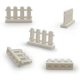 thumbnail image 3 of Sprite World - Accesorios de juguete para bloques de construcción, valla de piquete blanca de 1 x 4 x 2, a granel, 50 piezas por paquete (blanco), 3 of 4