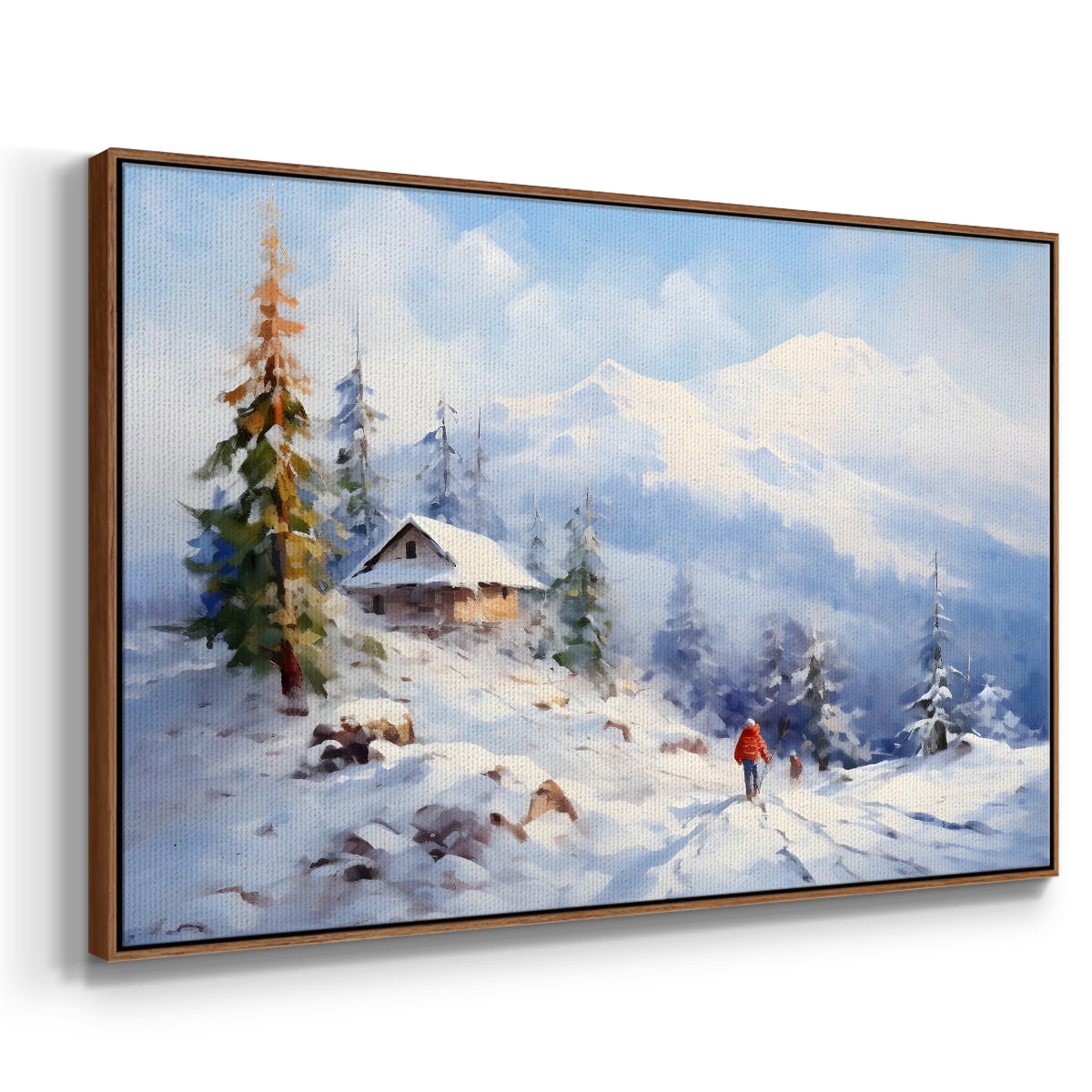 Vintage Landscape-CCXXIII By Wexford Home Framed in Walnut Wood Gallery Wrapped Canvas 17 in. x 25 in.