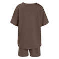 thumbnail image 5 of EnJoCho Boys 2 Piece Casual Outfit Summer Short Sleeve T-Shirt and Track Shorts Set Round Neck Basic Tracksui𝗍 Sportswear Playtime Comfort, 5 of 6