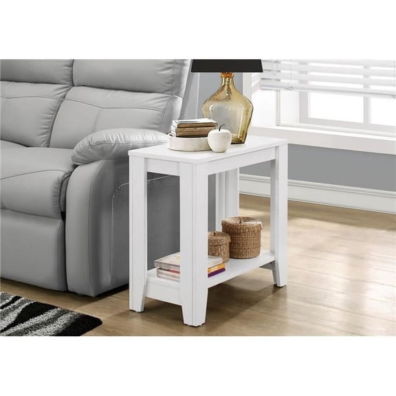 22 in. White Particle Boards Accent Table