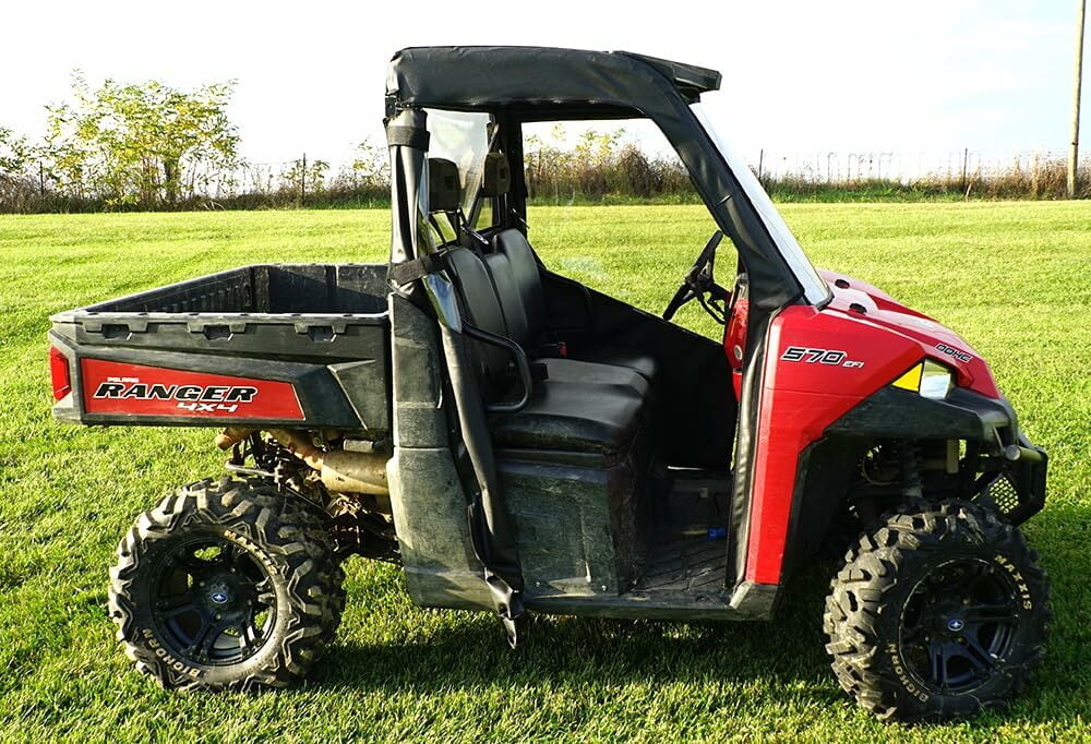 Seizmik UTV Soft Door Kit with Rear Window Compatible with Full Size Polaris Ranger 570 (2016-2023), 700 (2009), and 800 XP (2009-2014) Models | with Zippered Windows | Side by Side Accessories