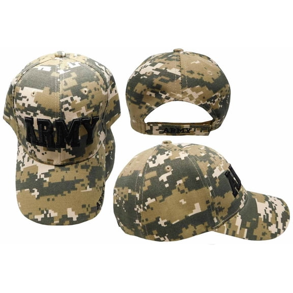 U.S. Army Digital Camo Camouflage Letters Cap Baseball Embroidered CAP601DC Hat