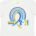 thumbnail image 4 of Inktastic 3-21 World Down Syndrome Day Blue and Yellow Rainbow Ribbon Boys or Girls Toddler T-Shirt, 4 of 5