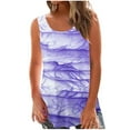 thumbnail image 2 of Odbmxy Summer Women's Tank Tops Sleeveless Womens Tops Leisure Relaxed Fit Soft Daytime Graphic Tops,Purple M, 2 of 5