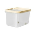 thumbnail image 1 of Contenedor de almacenamiento de arroz, contenedor de alimentos secos, contenedor de cereales sellado de gran capacidad con taza medidora para granos 45cmx31cmx23cm, 1 of 10