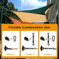 thumbnail image 2 of 44 Pcs Sun Shade Sail Hardware Kit for Triangle Rectangle Sun Shade Sail Installation,for Patio, Garden Outdoors,1 x Sun Shade Sail Hardware Kit(6mm 44 pieces),Black, 2 of 8