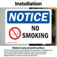 thumbnail image 3 of (2 Pack) No Smoking OSHA Notice Sign 10 Inch X 7 Inch Vinyl Label Decal Sticker Weather Resistant, UV Protected for Workplace, Business, and Construction Site, Made in the USA, 3 of 7