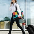 thumbnail image 5 of FORMRS Laptop Tote Bag for Women with 15.6" Computer Compartments Handbag, Blue Checkered Pattern, 5 of 7