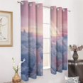 thumbnail image 2 of Blackout Curtains for Bedroom Glacier Full Room Darkening Grommet Curtains for Living Room,Thermal Insulated Ombre Drapes, 2 of 7