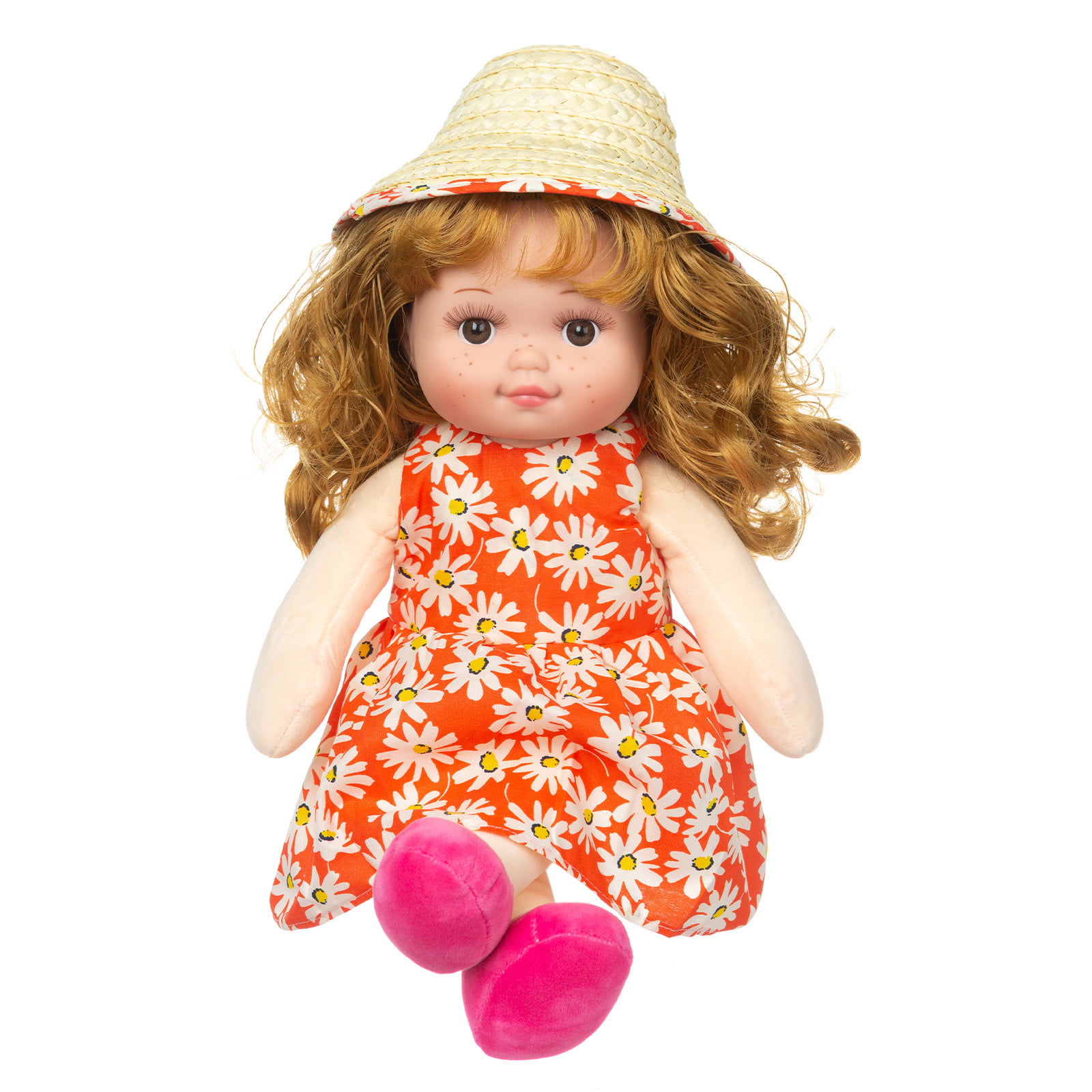 JELEUON 3 pcs Set Christmas Clothes Dress with Hats Scarfs for Outfits for 16-18 inch American Girl Doll Accessory Toy Gift