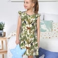 thumbnail image 4 of Vsdgher Animaux de la Jungle pour Filles Chemises de Nuit Manches Courtes à Volants Robe de Nuit Pyjama pour Fête Pyjama-Moyen, 4 of 6