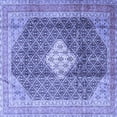 thumbnail image 1 of Ahgly Company Machine Washable Indoor Square Medallion Blue Traditional Area Rugs, 3' Square, 1 of 4