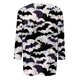 thumbnail image 4 of Camisa para mujer, moda informal, cuello cuadrado, manga 3/4, suelta, camiseta estampada de Halloween, top para mujer, 4 of 4