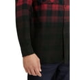 thumbnail image 3 of Epic Studios Men's & Big Men's Distressed Dip Dye Plaid Flannel Shirt, Sizes S-6XL, Flannel Mens Shirts, 3 of 4