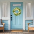 thumbnail image 3 of Northlight Hydrangea and Fern Spring Floral Berry Artificial Wreath - 28" - Pink, 3 of 9