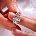 thumbnail image 3 of SmartBy Women Ring Handmade Wizard Knot Finger Ring with Cubic Zirconia Spiritual Guidance Ring Statement Jewelry Gift, 3 of 6