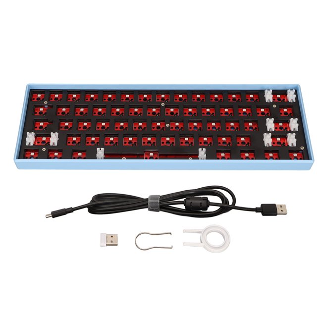 Teclado mecánico de 61 teclas, Kit DIY, compatible con inalámbrico 2,4G BT 3,0 5,0 tipo C, Teclado mecánico Modular con cable para jugar con RGB