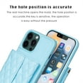 thumbnail image 4 of ELEHOLD Leather Wallet Case for iPhone 14 Pro Max 6.7" Organ Card Slots Argyle Pattern PU Leather with Crossbody Shoulder Strap Shockproof Luxury Purse Case,Blue, 4 of 5