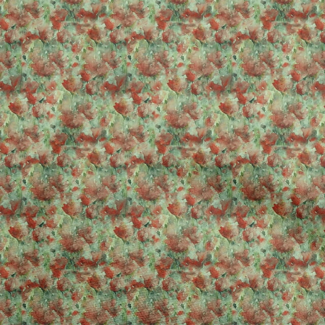 oneOone Cotton Poplin Orange Fabric Abstract Floral Craft Projects Decor Fabric Printed By The Yard 56 Inch Wide-2rb