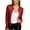 Wine, variant on Autumn Women Cardigan Elegant Stand Collar Casual Short Jacket with Sparkling Sequins for Casual Wear XXL