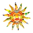 thumbnail image 2 of Decoración artística de pared de sol de Metal, escultura artística de pared de 12,5 ", escultura colorida de cara de sol para patio interior y, 2 of 9